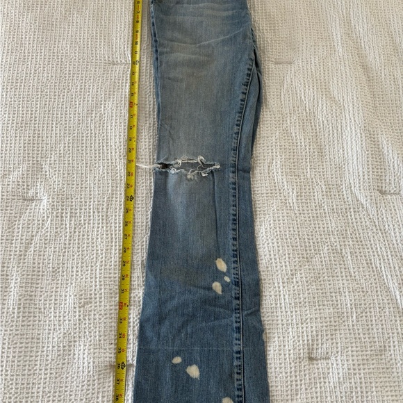 Lucky Brand Distressed Blue Flare Jeans - Picture 8 of 8